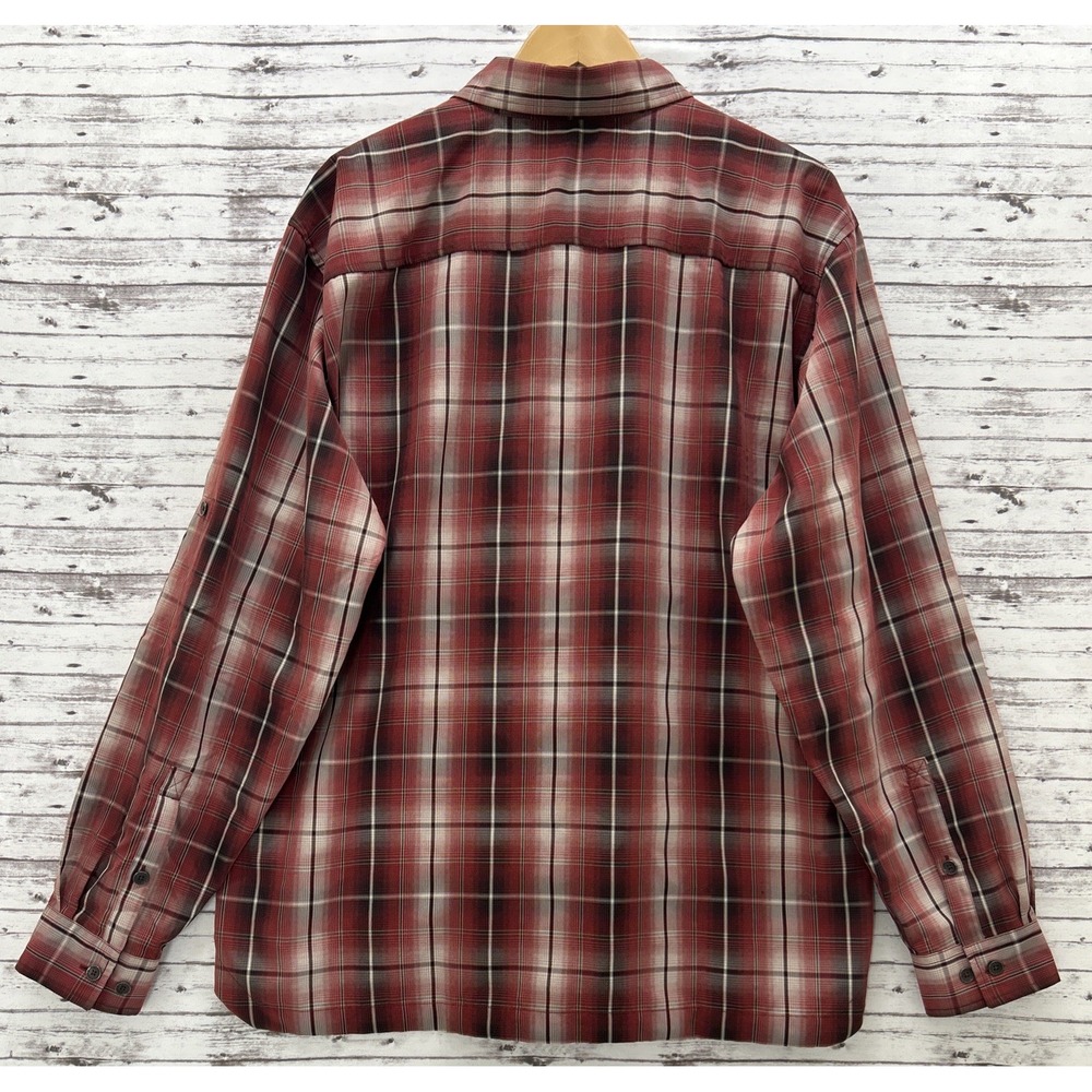 Royal Robbins Men's Plaid Shirt Outdoor Camping Hiking Standard Fit Size XL Red - Picture 2 of 7